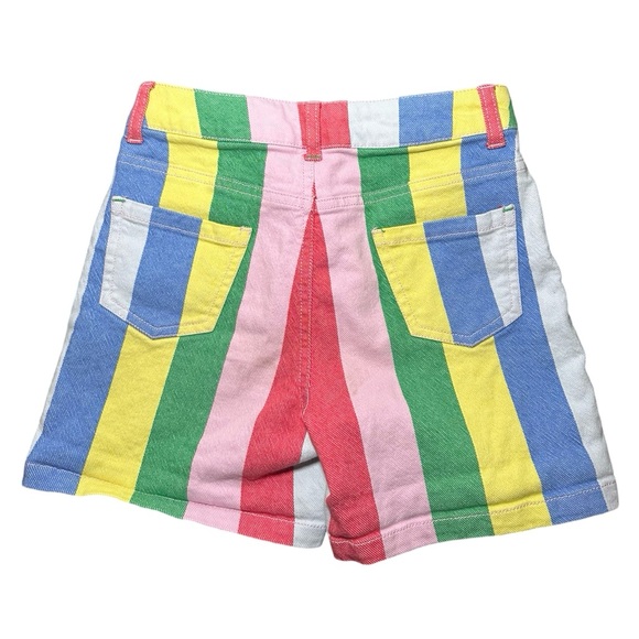 Mini Boden rainbow striped shorts size 8Y - Picture 2 of 4